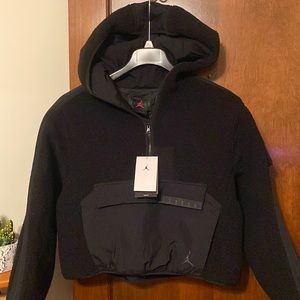 Jordan Black Cropped Hoodie
